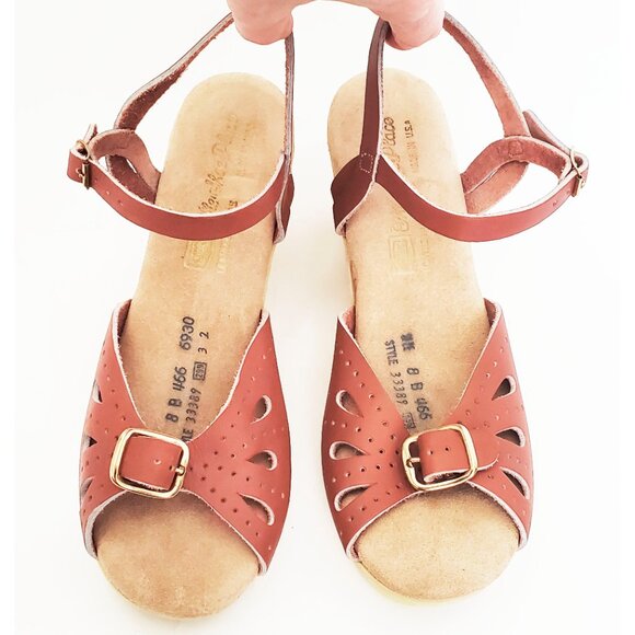 Sears Shoe Place Womens DEAD STOCK Vintage 70's Shoes PLATFORM WEDGE Sandals 8 - Picture 5 of 11